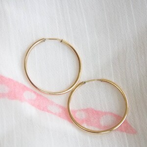 Gold filled hoops - large gold hoops - big gold filled hoops - hoop earrings