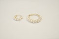 Freshwater Pearl Cartilage Earring- Gold Beaded Helix Hoop- conch piercing- Cartilage Piercing- Helix ring- 16g 18g 20g 22g-Wedding piercing product logo