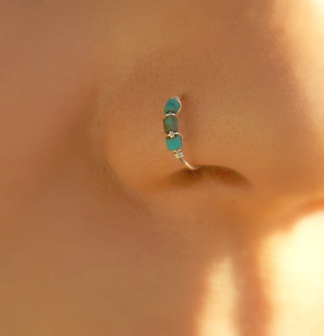 Nose Hoop Silver Nose Ring Sterling Silver Nose Hoop Etsy