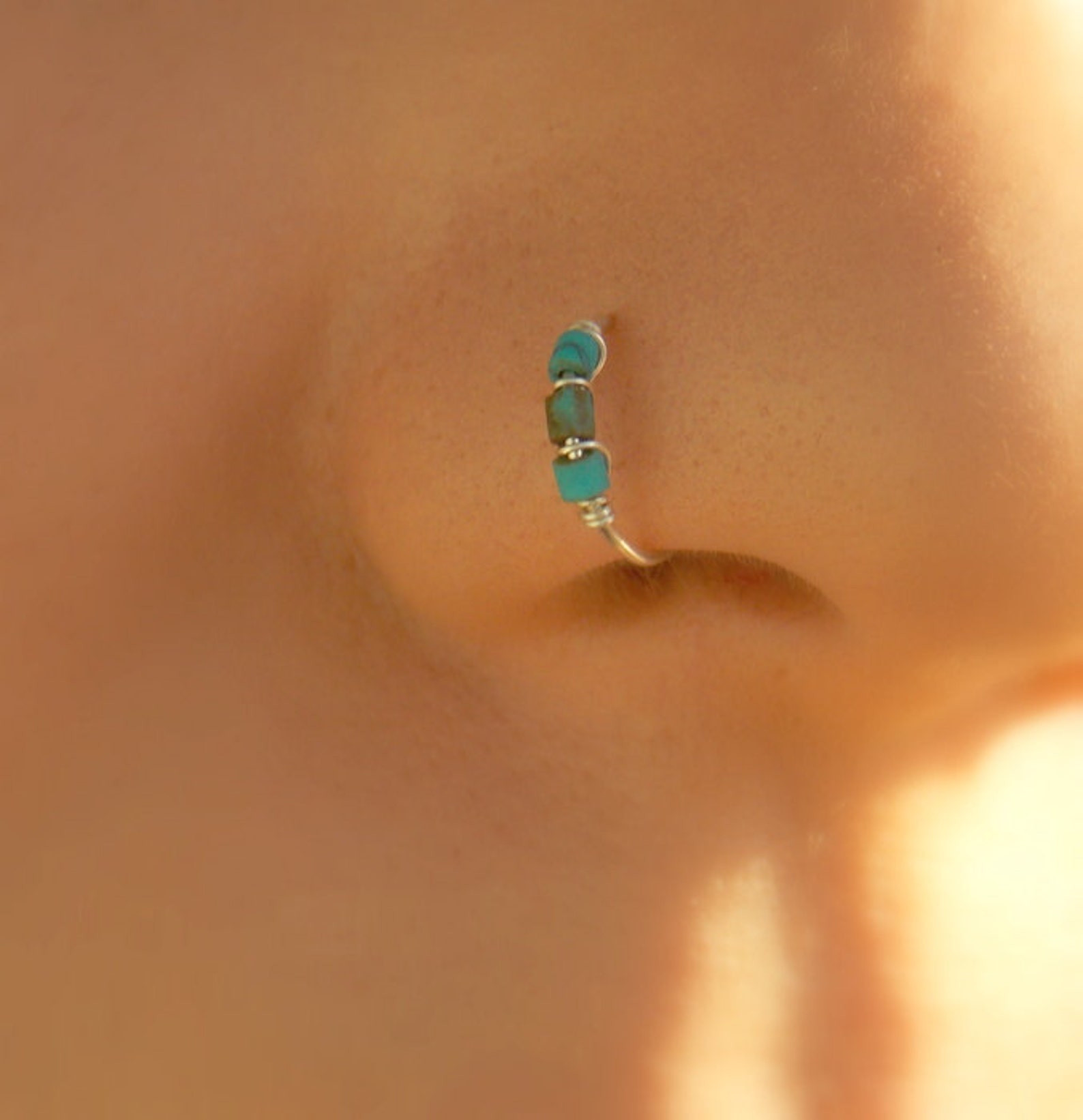 Nose Hoop Silver Nose Ring Sterling Silver Nose Hoop Etsy