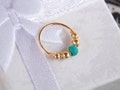 Gold filled Conch / Helix / Cartilage Hoop Ring piercing, Beaded Helix Hoop, Helix Jewelry, turquoise conch ,  conch jewelry product logo