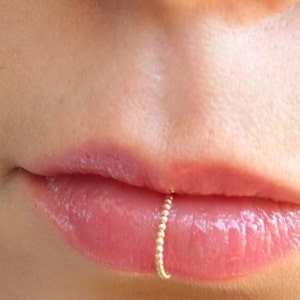 Fake Gold Filled Lip clip on cuff No Piercing Required image 3