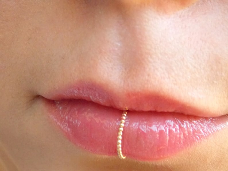 Fake Gold Filled Lip clip on cuff No Piercing Required image 3