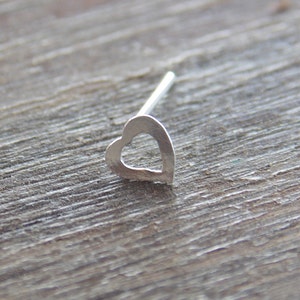 Heart Nose Stud nose ring 925 Sterling Silver handmade, face piercing jewelry Birthday, Valentine&#39;s day gift for her!