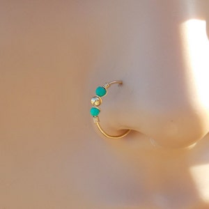 Nose hoop - Gold Filled Nose Ring - Gold Nose Hoop - Nose Jewelry - Nostril Hoop - Nose Piercing - Nose Earring - Nostril Jewelry