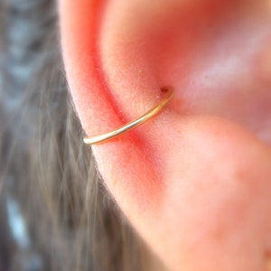 Conch Earring - Helix Earring - Septum Ring Hoop - Cartilage Earring -18 gauge - Helix Hoop Earring - Conch Earring- Tragus Hoop