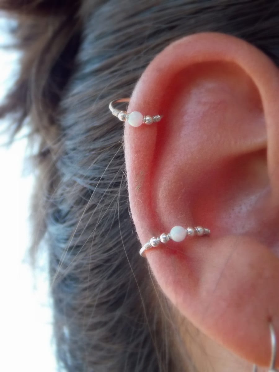 Sterling silver helix hoop Clearance