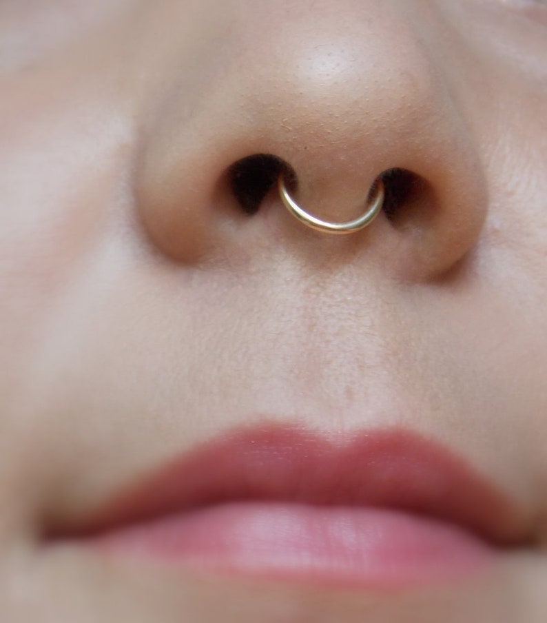 Gold Huggie Hoops Gold septum Earring 14K Gold-Filled Hoops sterling silver piercimg hoops