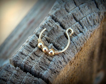 Fake Nose Ring Clip on Nose Ring Faux Nose Ring Hoop Nose