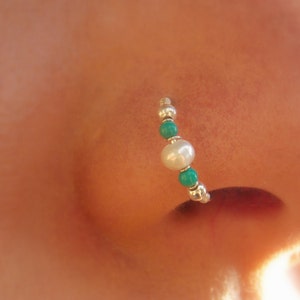 Nose hoop - Silver Nose Ring - Sterling Silver Nose Hoop - Nose Jewelry - gold filled Hoop - Nose Piercing - Earring - Nostril Jewelry