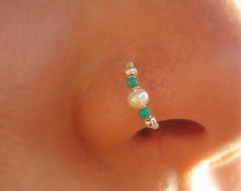 Nose hoop - Silver Nose Ring - Sterling Silver Nose Hoop - Nose Jewelry - gold filled Hoop - Nose Piercing - Earring - Nostril Jewelry