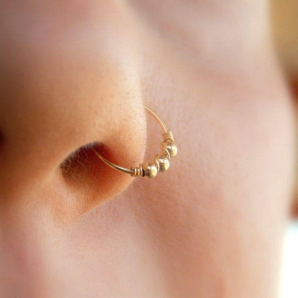 Nose hoop - Gold Filled Nose Ring - Gold Nose Hoop - Nose Jewelry - Nostril Hoop - Nose Piercing - Nose Earring - Nostril Jewelry
