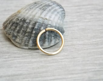 nose ring, 22 GAUGE, Helix, silver nose ring, Conch, Tragus, 14k gold nose ring, gold filled nose ring, simple small tiny hoop
