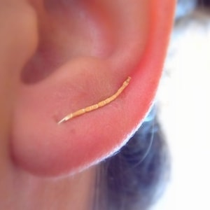 Ear Climber - Gold Bar Climber - Gold Filled Climber - Klimmers - Gold Bar Earring - Bar Studs - Eenvoudig minimalistisch