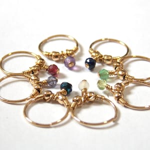 natural stones 2-3mm beads cartilage earring,helix piercing,tragus,nose hoop,bohemian jewelry,Holiday Gifts 16g 18g 20g 22g