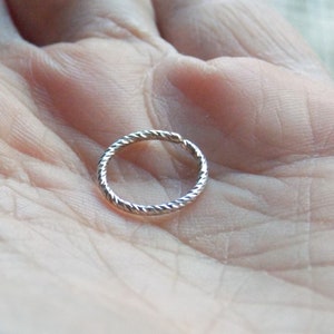 Conch Hoop 925 sterling silver - Diamond Cut Helix Ring- Silver 16 Gauge Cartilage Earring- Lobe-Conch-Nose -Tragus -Daith Hoop- Unique Gift