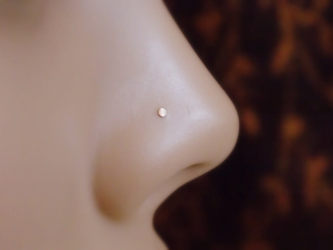 Tiny Nose Stud 14k Gold Filled Nose Stud 24 Gauge Nose Etsy