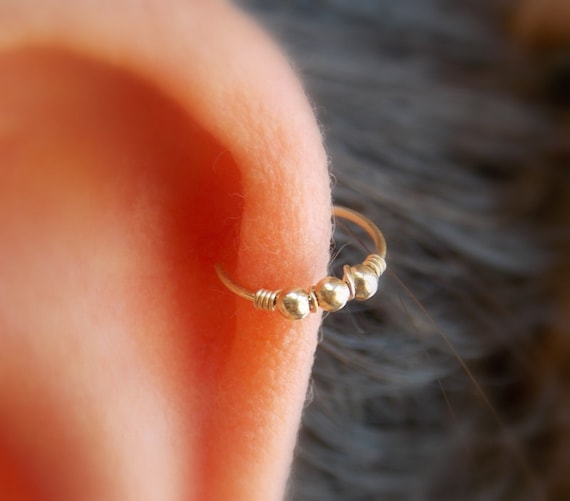 Beaded cartilage hoop deals