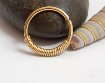 Small gold nose hoop , 14k Gold Filled 22 -18 Gauge Nose Ring ,gold nose ring,14k gold nose ring, silver nose ring,small gold hoop