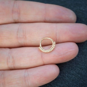 Septum, Septum Piercing, Septum Ring, Gold Septum, Nasenring, Gold Septum Ring, dünnes Septum, zartes Septum