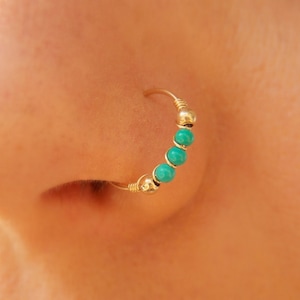 Nose hoop - Silver Nose Ring - Sterling Silver Nose Hoop - Nose Jewelry - gold filled Hoop - Nose Piercing - Earring - Nostril Jewelry