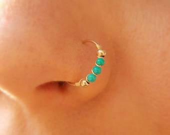 Nose hoop - Silver Nose Ring - Sterling Silver Nose Hoop - Nose Jewelry - gold filled Hoop - Nose Piercing - Earring - Nostril Jewelry