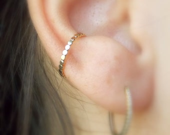 Ear Cuff - Ear Wrap- Gold Ear Cuff - gold filled Ear Cuff - Ear Cuff - Minimalist Ear Cuff -gold ear wrap -silver Ear wrap - Fake piercing