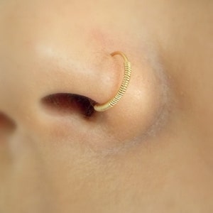 14K Gold Filled Nose Ring, Thin 24 Gauge Nose Hoop, Silver nose ring, hoop earring, thin hoops, tiny nose ring hoop, 22g nose ring, 20g nose