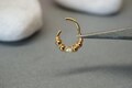 hinged hoop • Gold gemstone Clicker 1.2mm (16ga) suitable for septum, daith, rook, conch, helix, cartilage 16g 18g 20g product logo