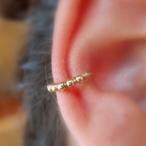 Boucle d'oreille perlée de conque - Boucle d'oreille Helix - Cerceau d'anneau de nez - Boucle d'oreille de cartilage -16 jauge - Boucle d'oreille Helix Hoop - Boucle d'oreille de conque - Cerceau de cartilage