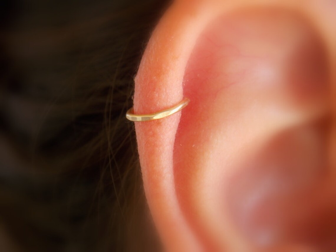 Helix Ear Cuff Ear Cuff Leafear Cuff Piercinghelix Ear Etsy