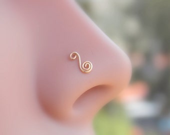 Tiny Nose Stud - 14k gold filled nose stud - 24 gauge nose stud- minimalist nose stud - gold filled nose stud - silver nose stud- nose studs