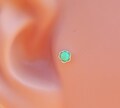 Nose/Tragus/cartilage Stud Green Opal Gemstone in Gold Filled 3mm product logo