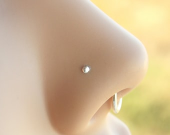 Super Thin 24 gauge tiny flat top - 14k gold filled nose stud - 24 gauge nose stud- minimalist nose stud - barely there stud - dot nose stud