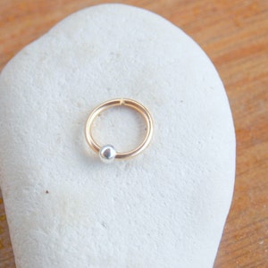 cartilage earring gold filled nose hoop ring 18g handcrafted body jewelry 20g helix piercing