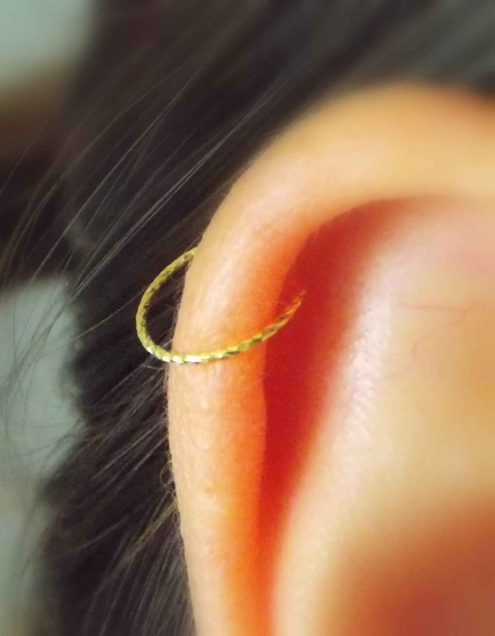 Diamond Cut Silver Nose Ring Silver Nose Hoop 22 Gauge Nose Etsy