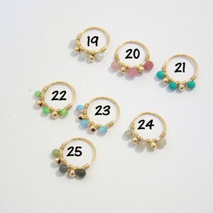 Gemstone 2mm -2.5mm Helix Piercing-Gold Cartilage Earring-Silver Tragus Hoop-16-22 Gauge-Cadeaux pour lui, pierre de naissance d'octobre, cadeau de vacances