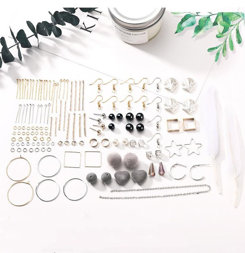 Make earring 1 DIY Earring Kit Earring Kit Earwires Earring Making,Earring Components DIY Earring Material Set Supplies Craft earring