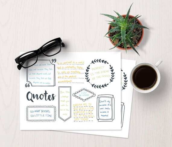bujo quote template bullet journal quotes bullet journal etsy