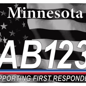 MN First Responders ATV License Plate, Custom UTV Tag