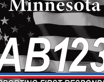MN First Responders ATV license plate  A.T.V./UTV   **Free Shipping**
