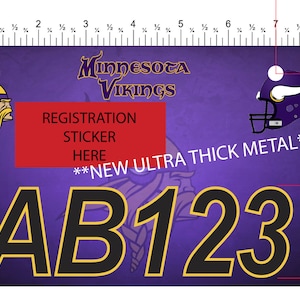 Minnesota Vikings Custom ATV license plate  MN A.T.V./UTV **Free Shipping**
