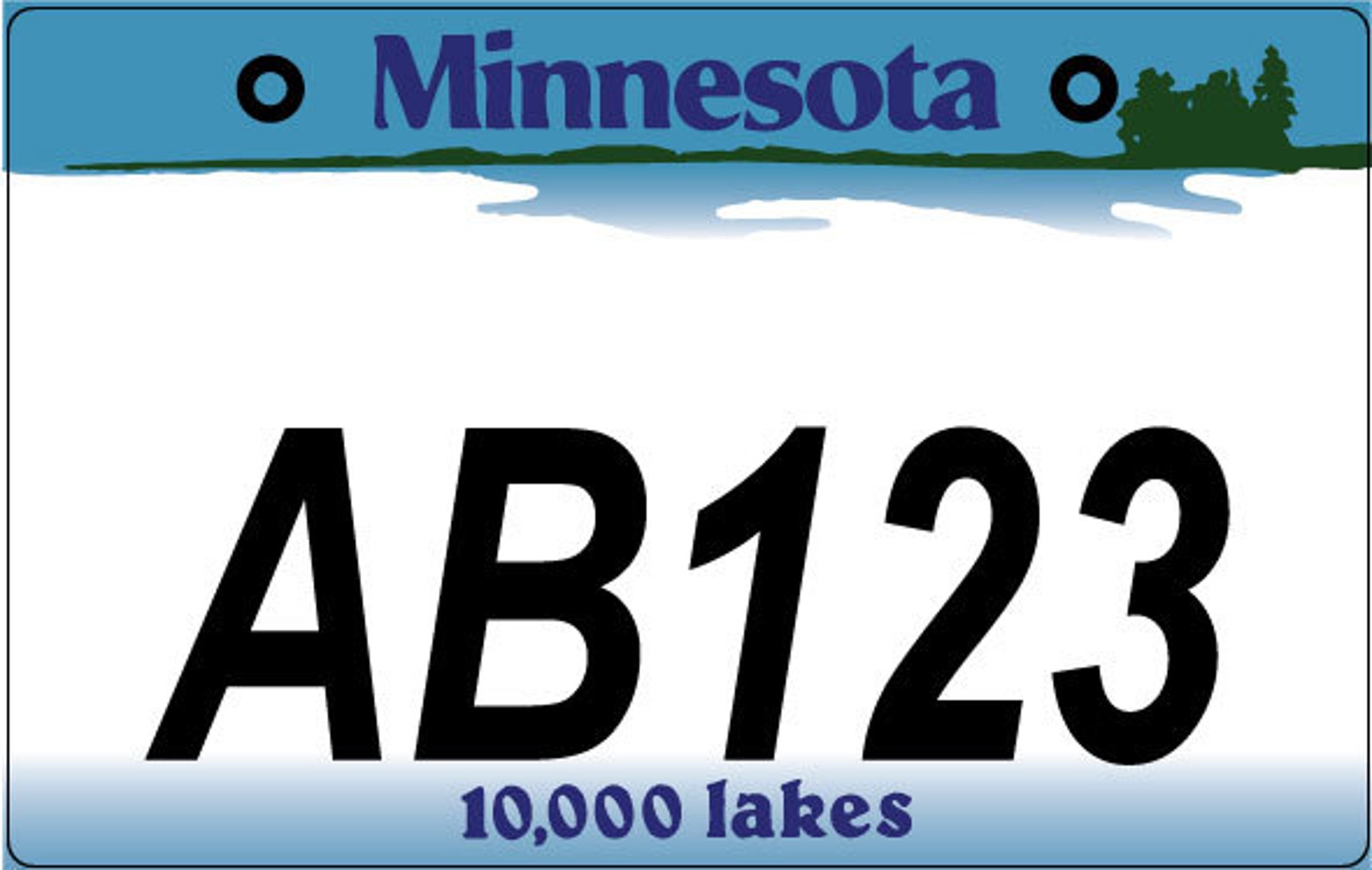 Minnesota ATV License Plate MN A.T.V./UTV free Shipping Etsy