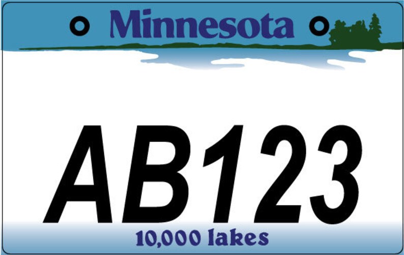 Minnesota ATV License Plate MN A.T.V./UTV free Shipping Etsy