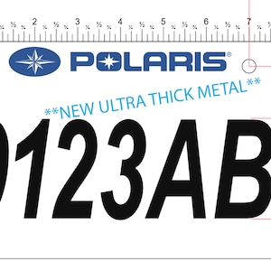 Polaris Yamaha Can-Am Honda BRANDED ATV/UTV License Plate    ****Free Shipping**** Wisconsin D.N.R. Compliant!