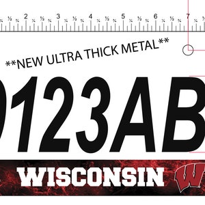 Wisconsin Badgers Custom ATV/UTV License Plate    ****Free Shipping**** **Wisconsin Department of Natural Resources Compliant*