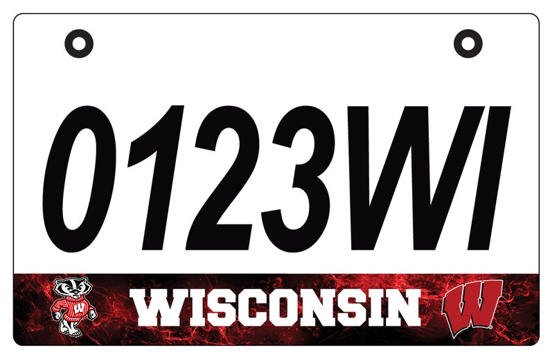 Wisconsin Badgers Custom ATV/UTV License Plate free Etsy