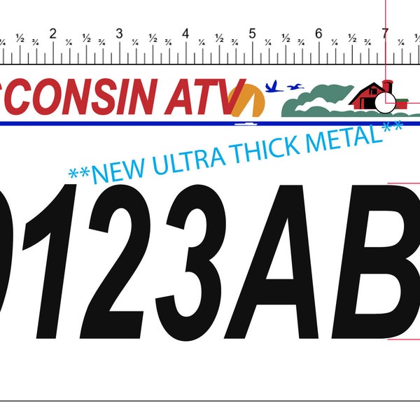 Custom ATV License Plate    ****FREE SHIPPING**** **Wisconsin Department of Natural Resources Compliant*