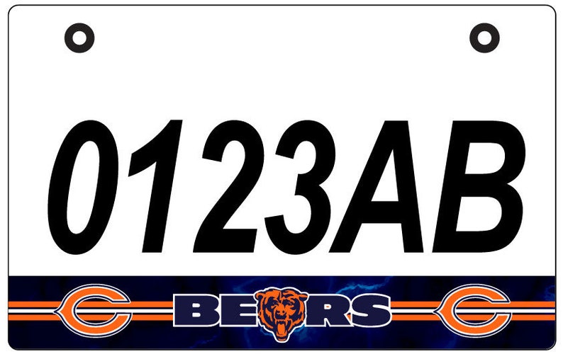 Chicago Bears Custom ATV/UTV License Plate free Etsy