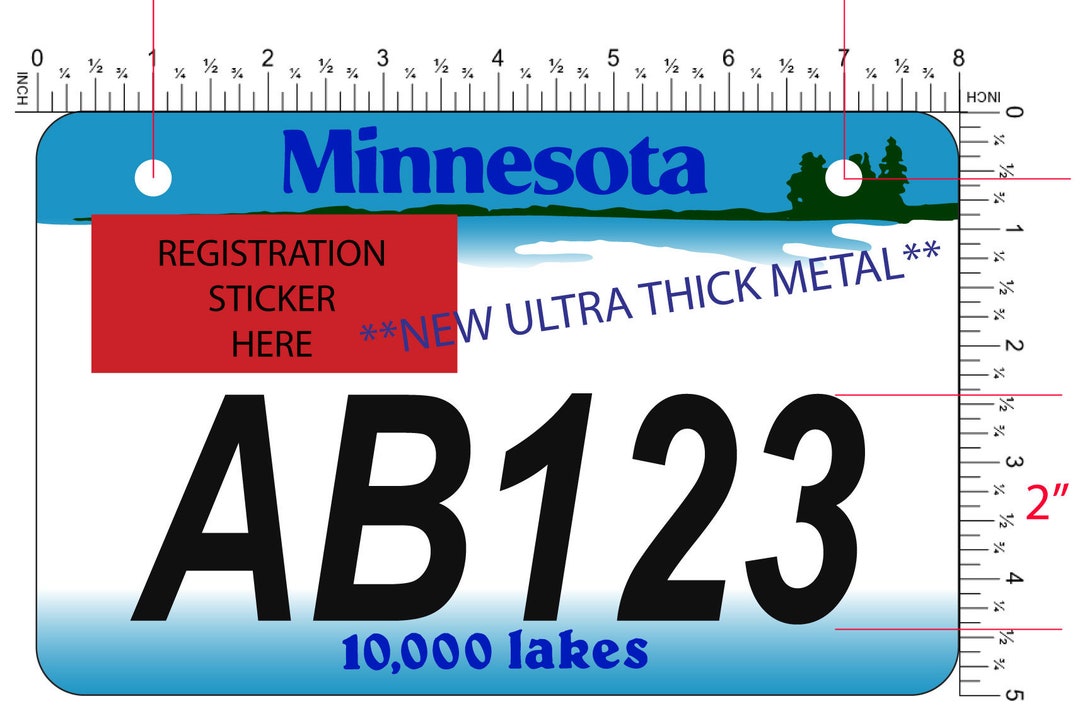 Minnesota ATV License Plate MN A.T.V./UTV free Shipping Etsy